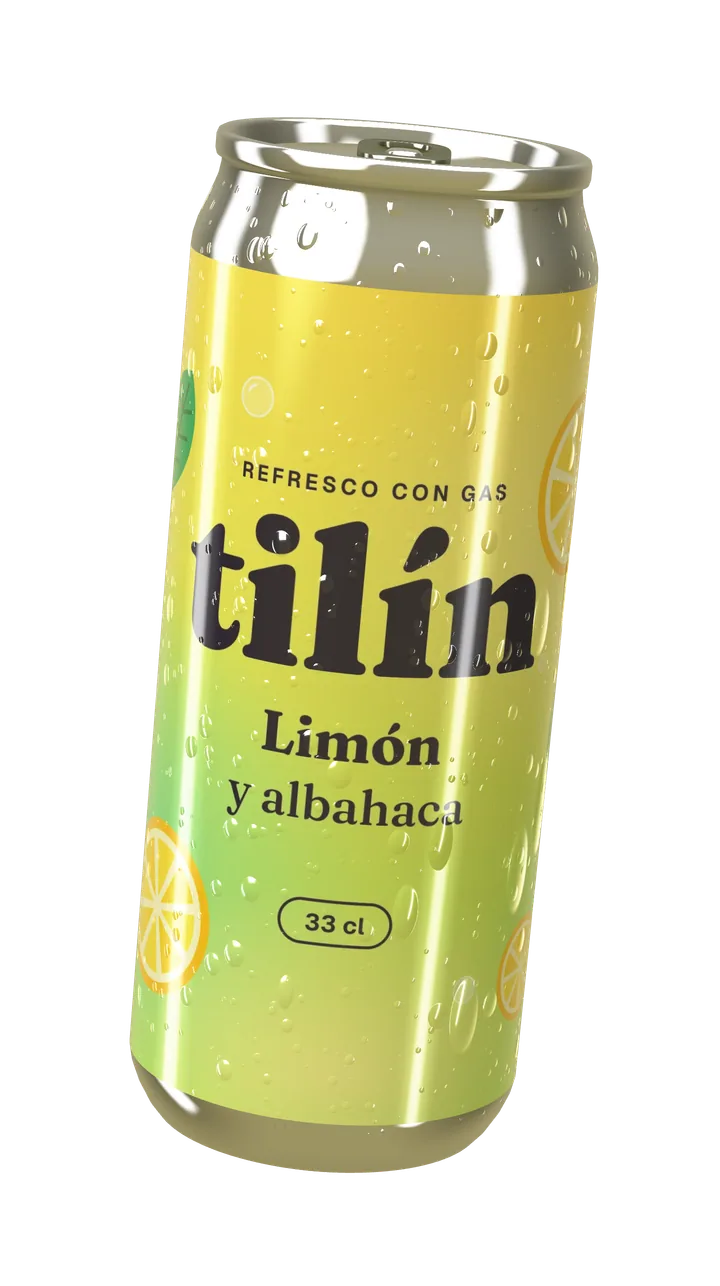 Lata de Tilín de limón y albahaca