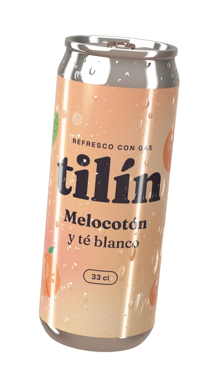 Lata de Tilín de melocotón y té blanco