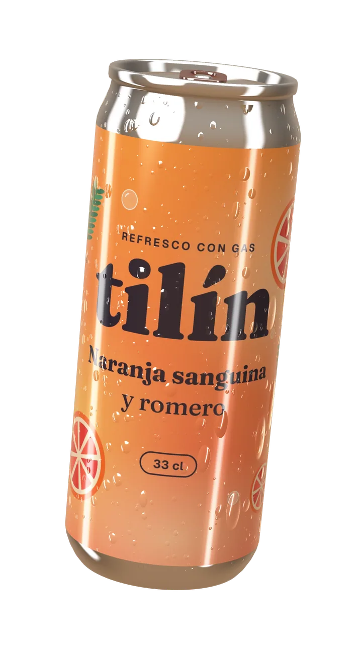 Lata de Tilín de naranja sanguina y romero